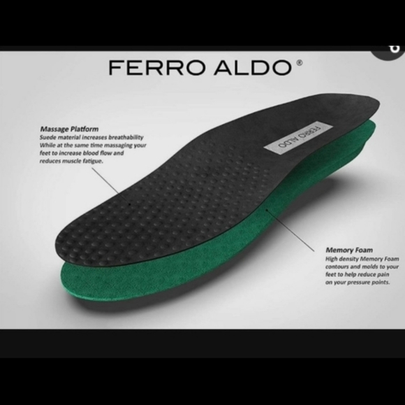 Ferro Aldo Martin Mens Casual Round Toe Formal Uniform Textured Oxford - Picture 12 of 12